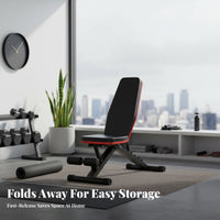 Adjustable Weight Bench Heavy Duty Sit up Bench Comfortable Foam Padding Fitness Equipment for Men, Home Gym