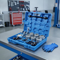 Bushing Tool Kit with Carrying Case Universal Pull and Press Sleeve Kit Bushing Removal Tool for Mechanics, Garage