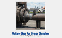Boiler Pipe Wire Brush, Steel Cleaning Brush for Smoke Water Drain Machine