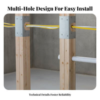 2 Pieces Double Post Shoe Inspector Approved Post Reinforcement Plate Pipe Protection Plate Code Compliant Framing Accessory