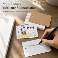 Mini Portable Ring Binder Notebook for Vocabulary Learning and Notes