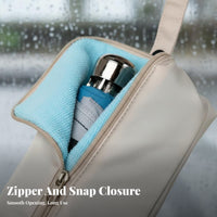 Hanging Loop Absorbent Umbrella Bag Foldable Portable Wet Umbrella Sleeve Lightweight for Travel, Car, Backpack