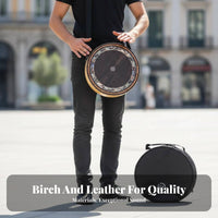 Two-Sided-Sided Playable Travel Cajon Lightweight Portable Cajon Drum Distinct Bass and Treble Tones for Live Performance, Band Practice