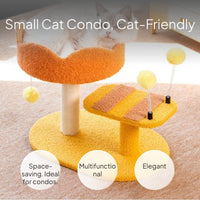 Cartoon Cat Tree Condo with Scratching Post