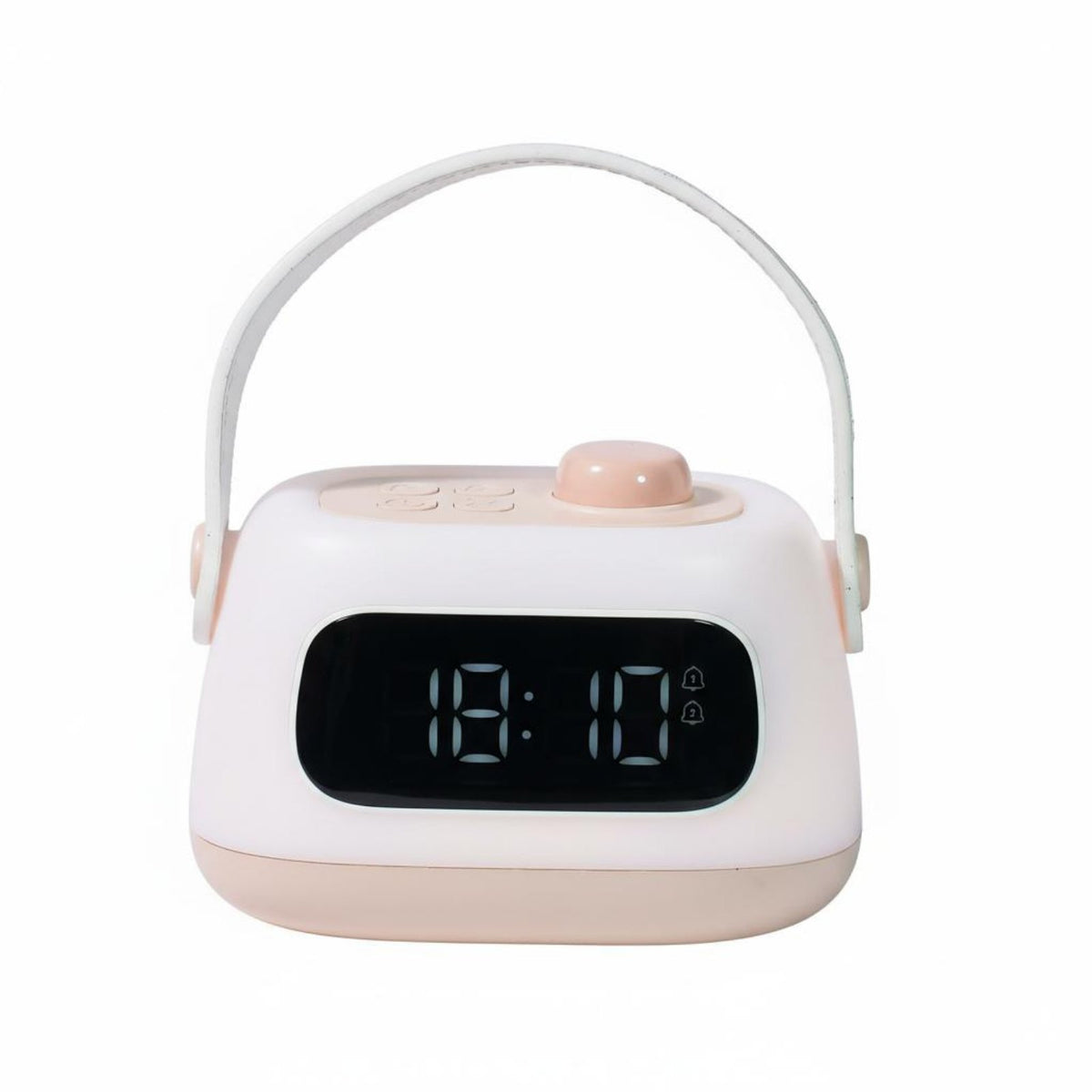 Adjustable Brightness Digital Alarm Clock Lamp Stepless Dimming Rechargeable Desk Clock Built-in Battery for Teens, Bedroom, Travel, Nursery