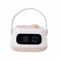 Adjustable Brightness Digital Alarm Clock Lamp Stepless Dimming Rechargeable Desk Clock Built-in Battery for Teens, Bedroom, Travel, Nursery