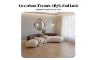 Curved sectional Sofa Two-Tone Lounge Seating Modern aesthetic Sectional Couch for Interior Designers, Business Owners, Reception Area, Living Room, Bedroom