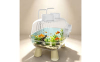 Aquatic Tank with Domed Top Small Desktop Aquatic Tank Tabletop Aquarium Beginner-Friendly Stylish for Beginners, Desk, Office
