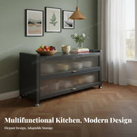 Microwave Oven Stand with Storage Multifunctional Microwave Stand with Storage Large Capacity Multi-Layer Kitchen Cabinet for Homeowners, Dining Room