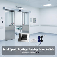 Hygienic Medical Door Foot Switch Stainless Steel Panel Foot Sensor Switch Recessed Mount Design Hands-Contactless Door Access Er Easy Installation for Cleanroom Workers, Facility Managers, Operating Rooms, Research Facility Oratories, Cleanrooms