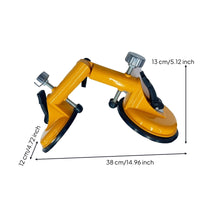 Double Pad Angle Suction Cup Tool Heavy Duty Suction Cup with Adjustable Bar Manual Seam Setter for Glaziers, Tile Installers, Diyers, Glass Handling, Corner Fitting