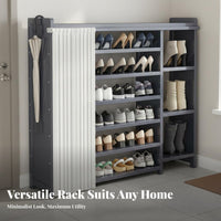 Dust-Proof Multi-Tier Shoe Rack Space-Saving Dustproof Shoe Cabinet Large Capacity Home Furniture Long-Lasting for Apartment Dwellers, Homeowners, Entryway, Dormitory, Hallway, Corridor