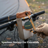 Multifunctional Storage Cycle Handlebar Bag Drawstring Closure Bike Stem Water Bottle Bag Easy Installation for Cyclists, Camping, Touring