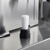 Dense Bristles Coffee Machine Brush Head Removable Replacement Brush Head Ribbed Collar Maintenance Tool Plastic Base