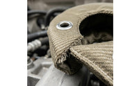 Stitched Edges Turbocharger Heat Guard Cover Snap Fasteners Woven Heat Guard Cover Circular Opening Turbocharger Blanket Wrap Coil Springs
