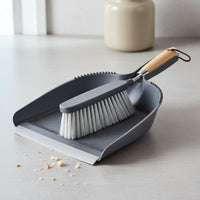 Desktop Broom and Dustpan Set Bottom Strip Tabletop Dustpan Set Hanging Loop Cleaning Tool
