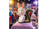 Animal Ears and Tail Set Furry Textile Headband with Animal Ears and Tail Oversized Costume Accessory for Cosplay, Anime Conventions