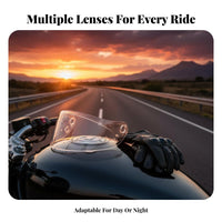 Photochromic Motorcycle Helmet Visor Protection Motorcycle Helmet Sun Visor Scratch-Resistant for Road Riding, Daily Commute, Motorsports