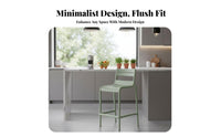 Indoor & Outdoor Use Plastic Bar Stool with Backrest Long-Lasting Modern Bar Stool Wear-Resistant Minimalist High Chair Sturdy Construction for Cafe Owners, Homeowners, Adults, Patio, Restaurant, Home