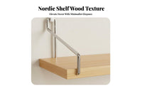 Easy to Install No-Drill Floating Shelf Space Saving Organizer Rack Strong Load-Bearing Household Storage Multi-Purpose for Renters, Homeowners, Students, Living Room, Bedroom, Home Office, Bathroom