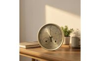 3-in-1 Air Pressure Gauge Thermometer Hygrometer Easy-to-Read Analog Weather Station Round Air Pressure Gauge Hygrometer Thermometer Metal Bezel