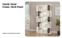 Room Divider Display Shelf Light Luxury Design Freestanding Shelving Unit Multi-Functional Modular Cabinet Bookcase for Homeowners, Study