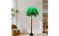 Tropical Design LED Palm Tree Lamp Eye-Catching Glowing Coconut Tree Waterproof Power Interface Party Decor Timer Switch for Event Planners, Hotel Owners, Poolside, Patio, Garden