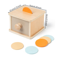 Fine Motor Educational Toy Wooden Object Permanence Box Educational Shape Sorter Hand-Eye Coordination for Preschool