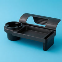 Car Window Organizer with Cup Holder No Drilling for Road Trips, Drivers