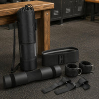 Stitched Barbell Shoulder Pad Encircling Foam Barbell Pad Textured Squat Bar Cushion Storage Bag
