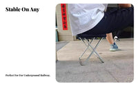 Foldable Pocket Travel Seat Lightweight Folding Camp Stool Easy Setup Compact Chair High Load Capacity for Travelers, Concert-&goers, Public Transport, Traveling, Waiting in Line, Outdoors