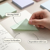 Multicolor Sticky Notes for Students Color with Long Strips, Paper Note Pads Set, 100 Sheets Each, 5 Medium