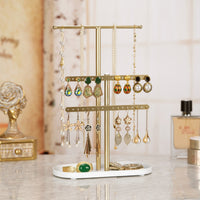 Open Frame Jewelry Display Stand Perforated Metal Jewelry Organizer Minimalist Necklace Holder Tray Base