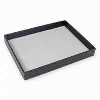 Jewelry Display Tray Leatherette Jewelry Storage Tray Velvet Lined Rectangular for Vanity, Dresser