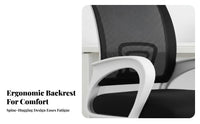Lumbar Support Highspine Mesh Rolling Chair Ergonomic Design Highspine Mesh Chair with Headrest Flip-up Armrests Office Furniture sturdy Duty for Students, Remote Workers, Study Room, Workstation, Gaming Setup