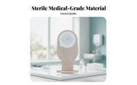 10 Pieces Colostomy Pouch Leak-Resistant Unitary-Piece Ostomy Bag Skin-Friendly Unitary-Piece Stoma Bag for Post-Surgery Patients, Home Care