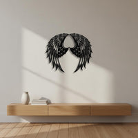 Angel Wings Wall Decor Modern Design Metal Angel Wings for Living Room, Bedroom