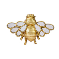 European Vintage Bee Mirror Wall Decor - Resin Insect Art Hanging Ornament