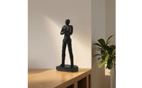 Human Figurine Mosaic Tabletop Sculpture with Rectangular Base Modern Desktop Figurine for Interior Designers, Art Collectors, Living Room, Bookshelf