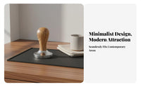 304 Stainless Steel Espresso Tamper Ergonomic Design Wood Handle Coffee Tamper Heavy Duty for Home Baristas