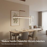 Nordic Design Modern LED Chandelier Luxury Design Dining Room Hanging Lamp Energy Saving Minimalist Hanging Light Adjustable Height for Homeowners, Business Owners, Interior Designers, Restaurant, Bar Counter, Bedroom, Kitchen Island