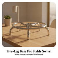 Reinforced Chrome Chair Base Frame Metal Round Swivel Chair Base
