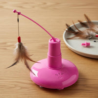 Automatic Feline Teaser Relieves Boredom Electric Rotating Feline Toy Adjustable