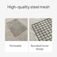 Turtle Tank Divider Iron Mesh, Black Grid, Easy Install