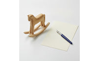 Wooden Rocking Horse Decorative Rocking Horse Figurine Vintage Evocative Decoration for Collectors, Shelf