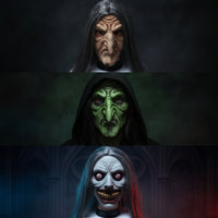 Horror Face Covering with Hair Easy to Clean Scary Face Covering with Hair for Adults, Halloween