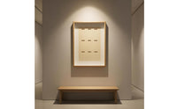 Wooden Medal Frame Clear Front Panel 9 Medal Display Frame Dust Protection