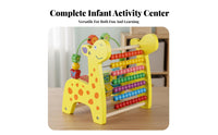 Multi-Functional Toddler Bead Maze Toy Hand-Eye Coordination Wooden Bead Maze Develops Fine Movement Skills for Children 1-3 Years