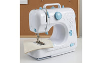 12 Stitch Patterns Compact Sewing Machine Removable Extension Table Portable Sewing Machine Metal Presser Foot Household Appliance Carrying Handle