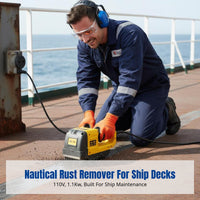 Electric Rust Remover, Handheld Deck Rust Removal Machine, Heavy-Duty